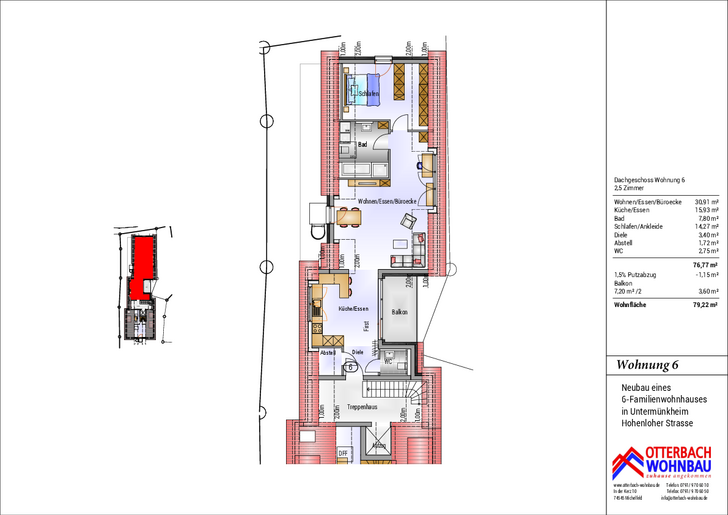 Bild 2: Exklusive Dachgeschoss Wohnung mit Balkon