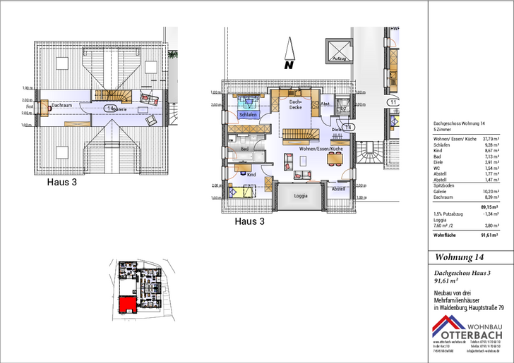 Bild 2: 5-Zi-Wohnung (DG) mit Loggia und Galerie